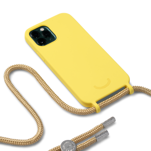 
                  
                    YELLOW SILICONE CASE + 'BLING' NECKLACE
                  
                