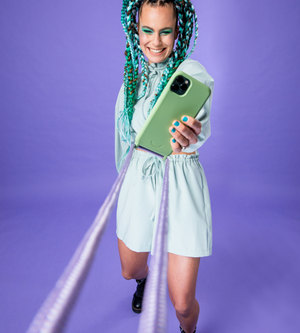 
                  
                    GREEN TPU CASE + IRIS NECKLACE
                  
                