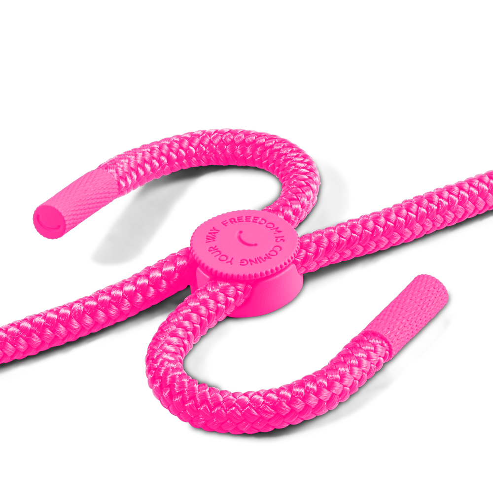 
                  
                    YELLOW SILICONE CASE + NEON PINK NECKLACE
                  
                